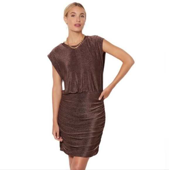 Evereve Dresses & Skirts - Evereve Ashlyn Bronze Sparkle Party Cocktail Dress NWT Size Medium